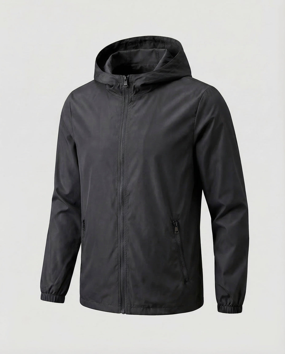 Giacca Leggera Uomo con Cappuccio – Modello Casual con Zip Integrale e Tasche Laterali
