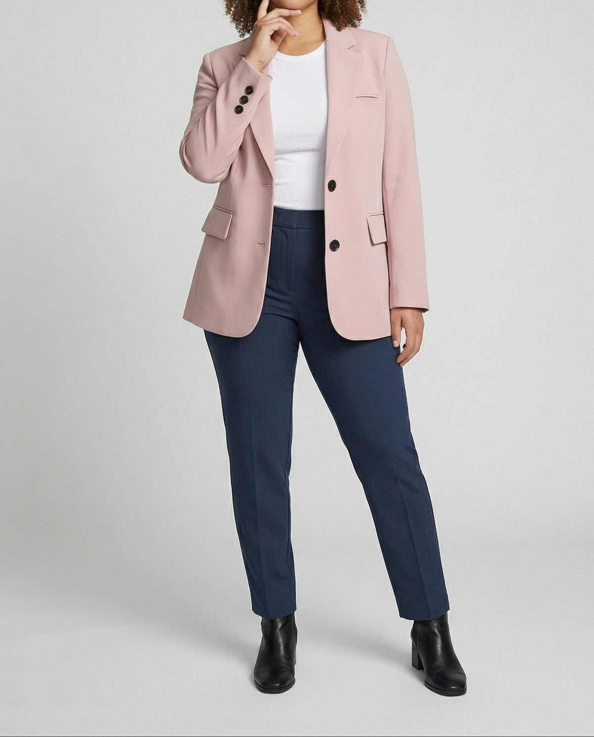 Blazer long oversize pour femme à deux boutons – Veste élégante décontractée avec revers classiques