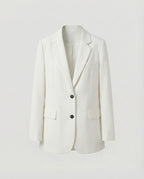 Blazer long oversize pour femme à deux boutons – Veste élégante décontractée avec revers classiques
