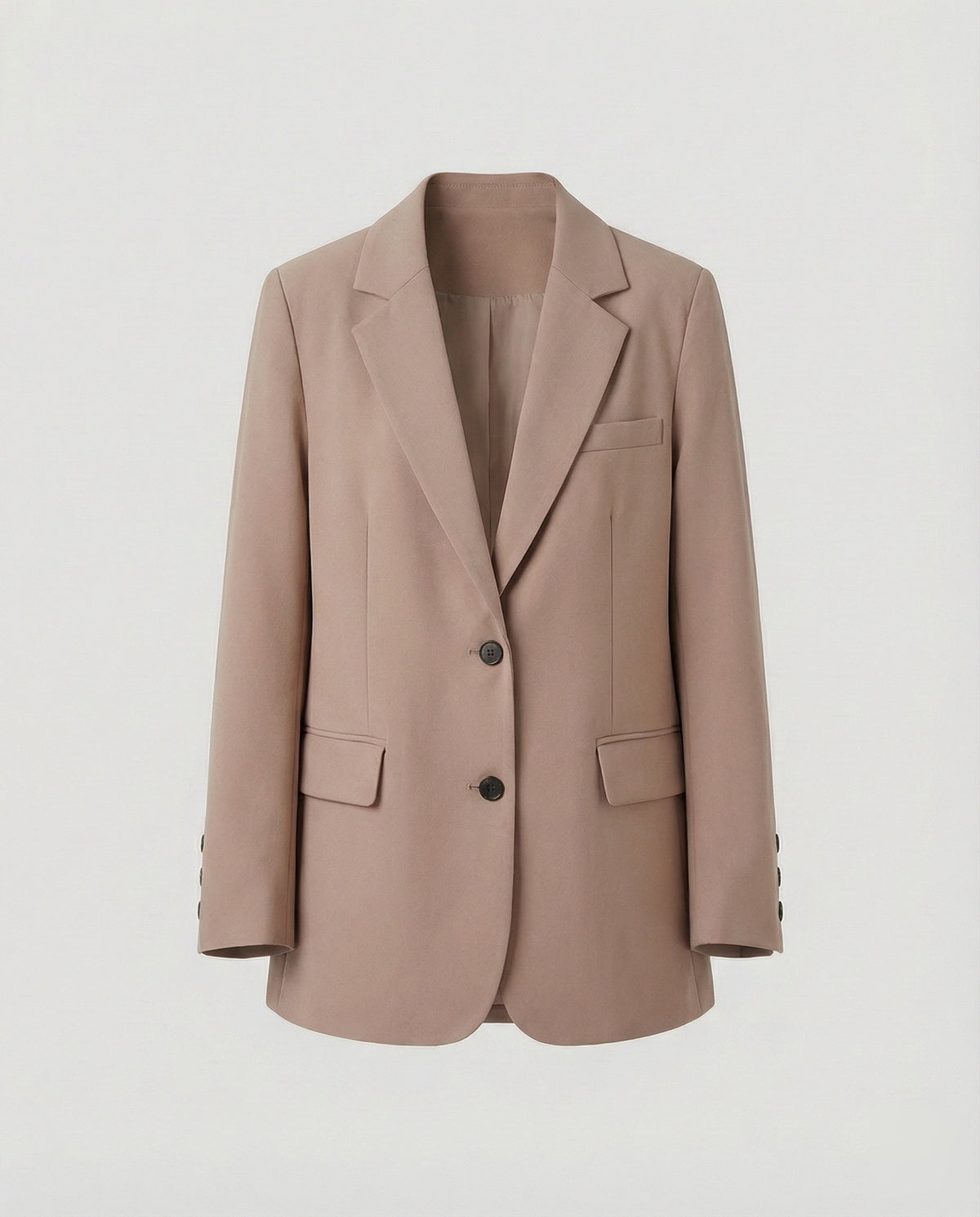 Blazer long oversize pour femme à deux boutons – Veste élégante décontractée avec revers classiques