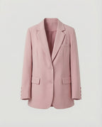Blazer long oversize pour femme à deux boutons – Veste élégante décontractée avec revers classiques