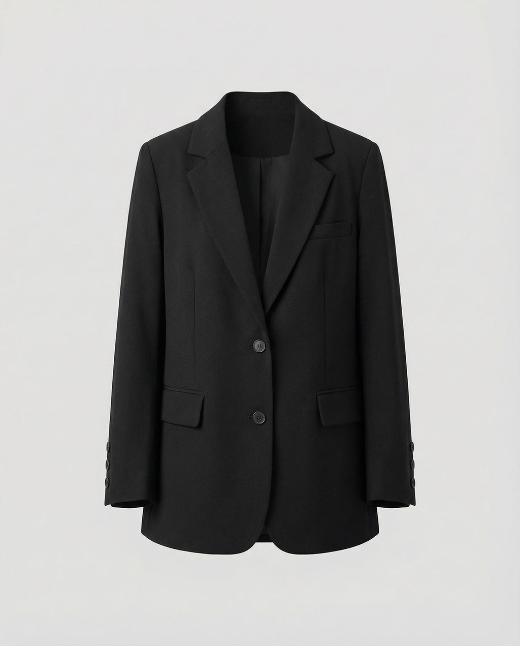 Blazer long oversize pour femme à deux boutons – Veste élégante décontractée avec revers classiques