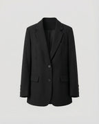 Blazer long oversize pour femme à deux boutons – Veste élégante décontractée avec revers classiques
