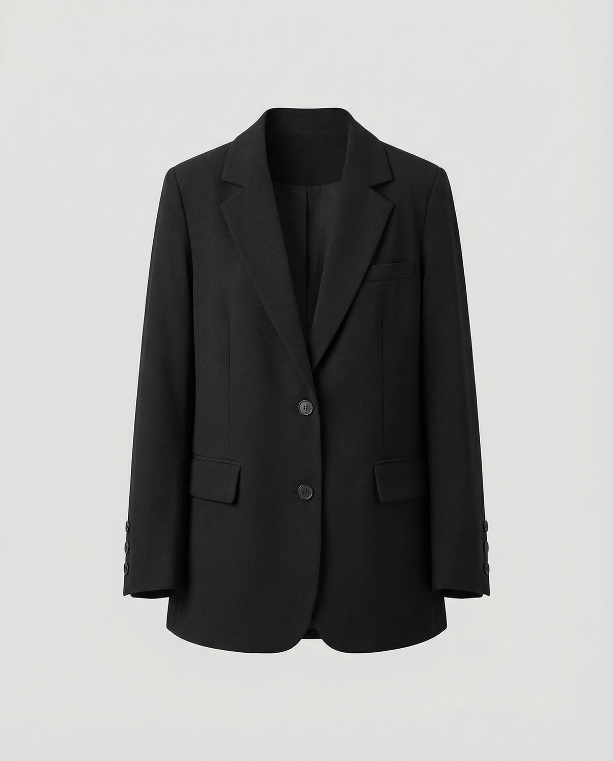 Blazer long oversize pour femme à deux boutons – Veste élégante décontractée avec revers classiques
