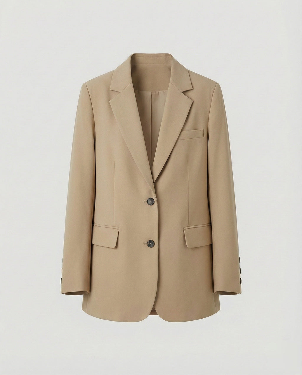 Blazer long oversize pour femme à deux boutons – Veste élégante décontractée avec revers classiques