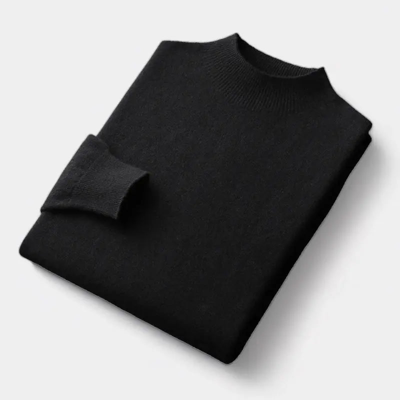 Suéter de lana para hombre con cuello alto - Elegante, cálido y refinado