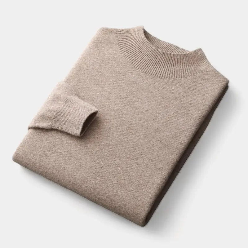 Suéter de lana para hombre con cuello alto - Elegante, cálido y refinado
