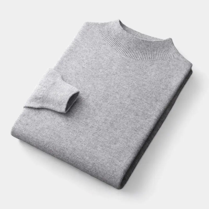 Suéter de lana para hombre con cuello alto - Elegante, cálido y refinado