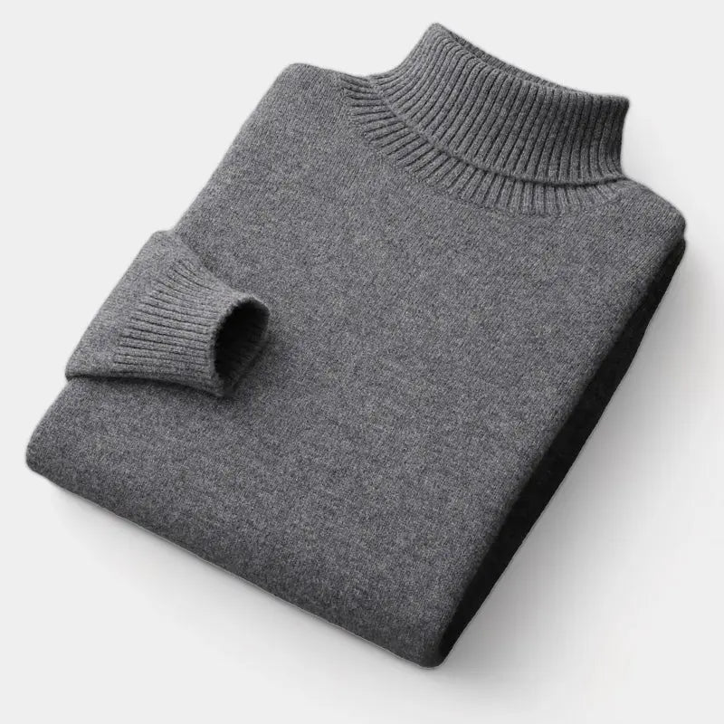 Dolcevita Uomo in Pura Lana Merino a Maglia Fine