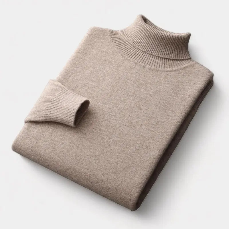 Dolcevita Uomo in Pura Lana Merino a Maglia Fine