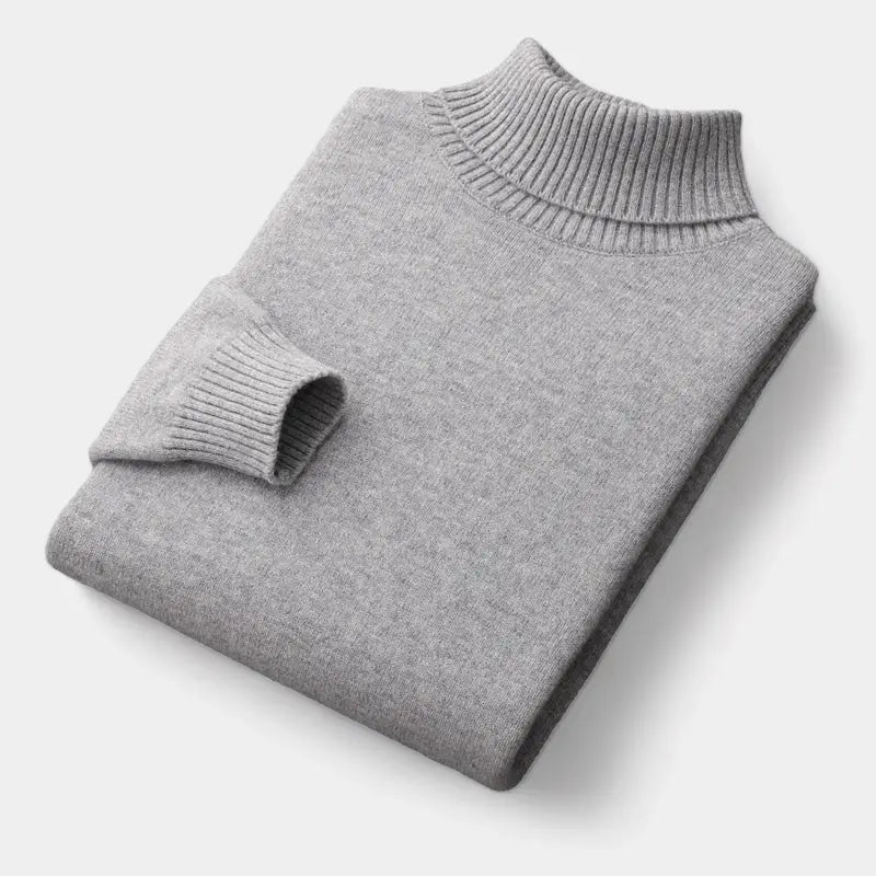 Dolcevita Uomo in Pura Lana Merino a Maglia Fine