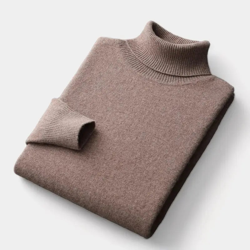Dolcevita Uomo in Pura Lana Merino a Maglia Fine