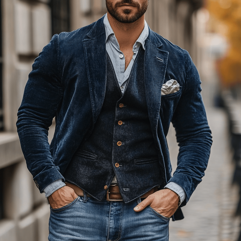 ANFINITE Blazer – Et elegant blazer- og vest-sæt med en tidløs og sofistikeret stil til enhver anledning