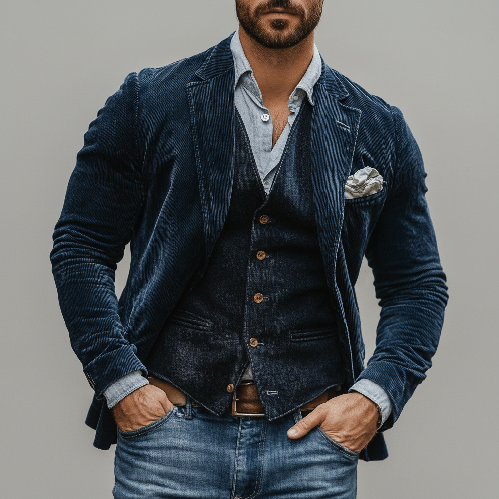 ANFINITE Blazer – Et elegant blazer- og vest-sæt med en tidløs og sofistikeret stil til enhver anledning