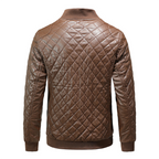 Miesten klassisen muotoilun slim fit -nahkatakki