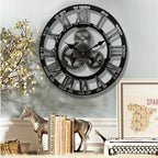 Orologio da Parete Ironwood ANFINITE in Legno Stile Industriale Retrò