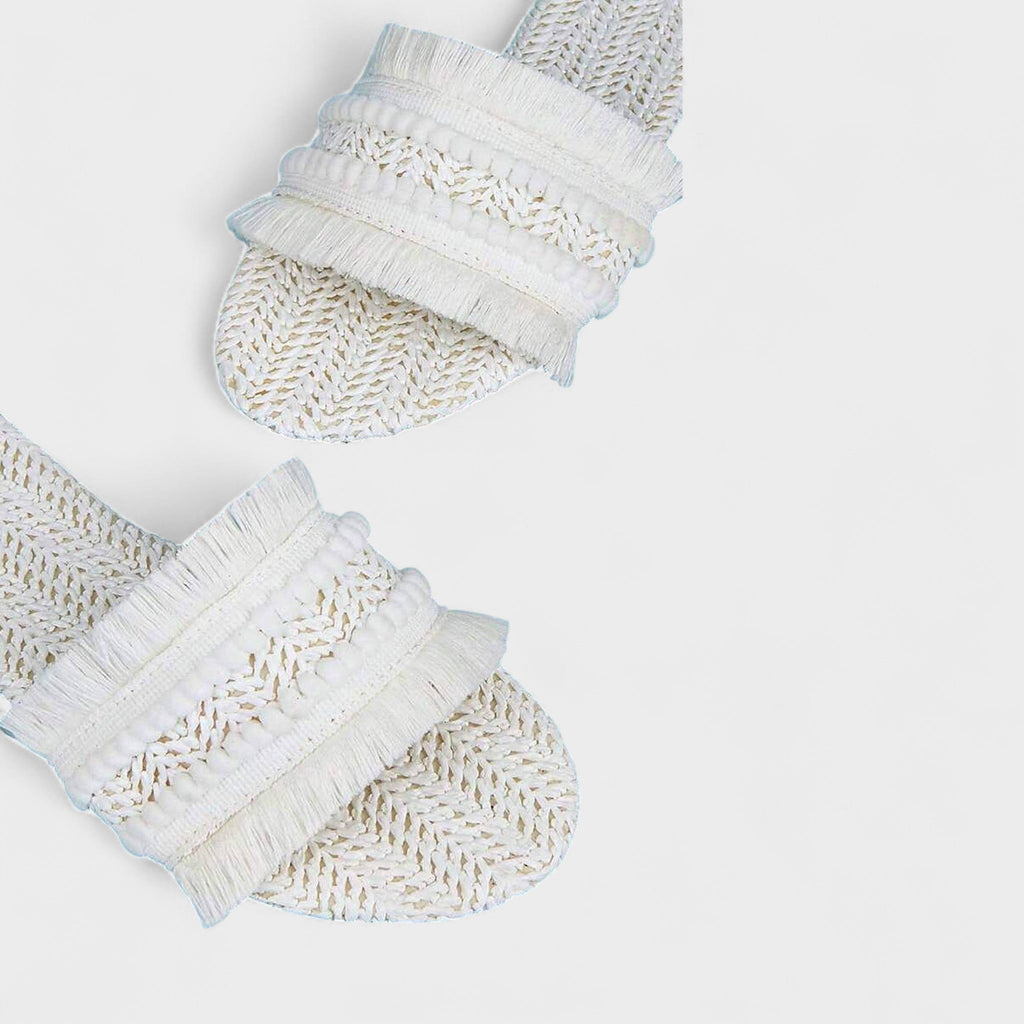 Rikke Sko med Pompon Detalje og Komfortabel Pasform