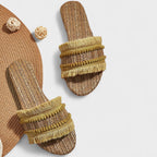 Rikke Sko med Pompon Detalje og Komfortabel Pasform