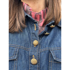 Abito in Denim Corto A-Silhouette Stile Moderno