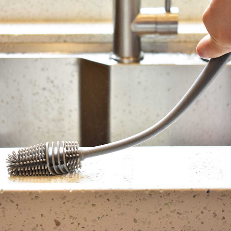 Spazzola in Silicone per Piatti | Ideale per Pulire Bottiglie, Calici, Vasi e Altro