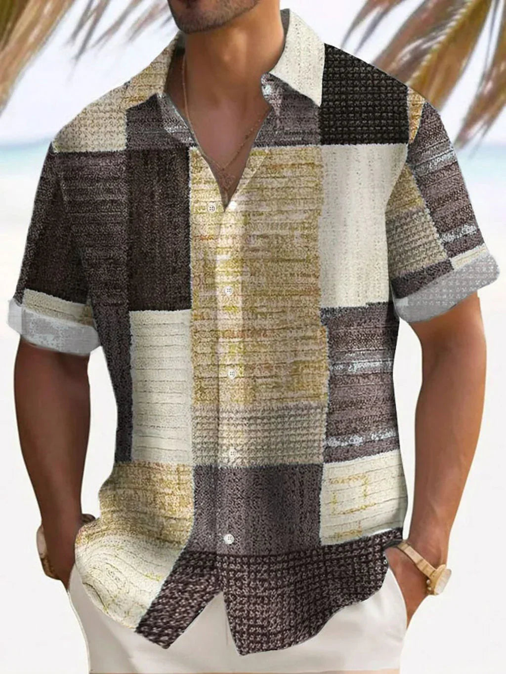 Camicia Elegante a Quadri da Uomo – Design Moderno con Dettagli Raffinati