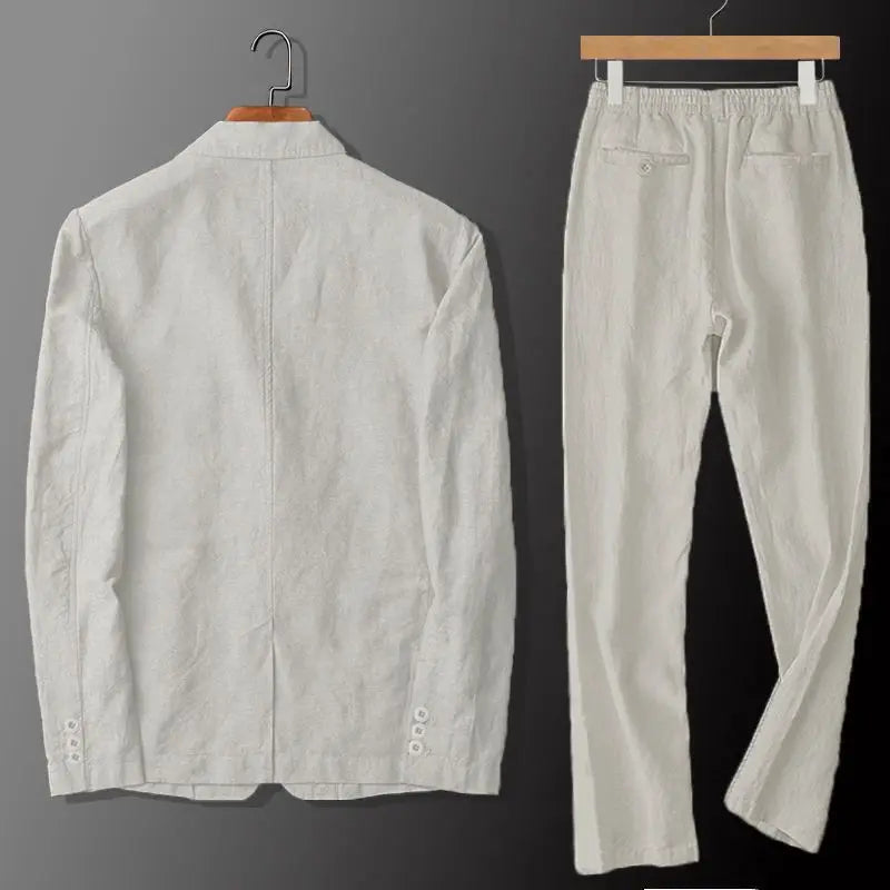 Completo Elegante in Lino da Uomo – Stile Raffinato per le Giornate Estive
