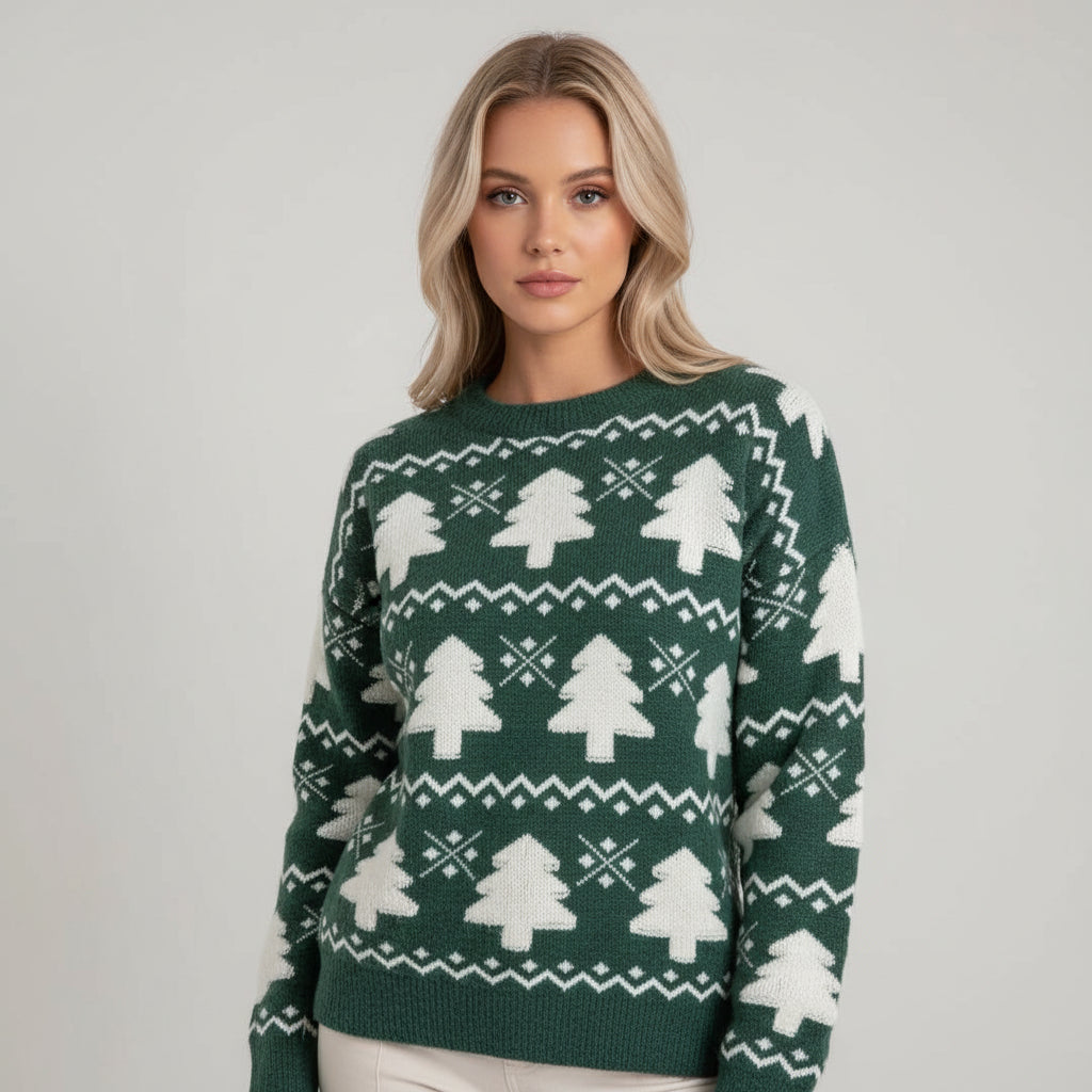 ANFINITE | Juletrøje til Kvinder – Blød Strik med Hjerter