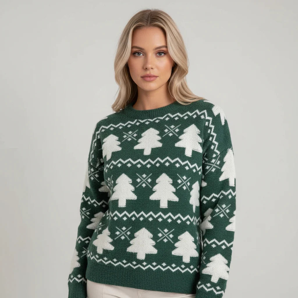 ANFINITE | Maglione di Natale per Donne – Morbido Maglione con Cuori
