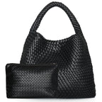 Bolso de mujer trenzado de ecopiel con neceser