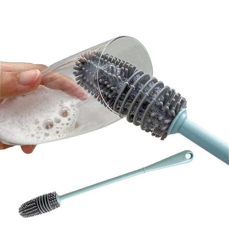 Spazzola in Silicone per Piatti | Ideale per Pulire Bottiglie, Calici, Vasi e Altro