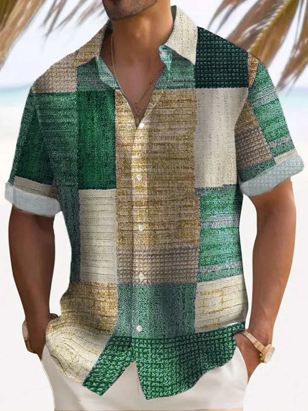 Camicia Elegante a Quadri da Uomo – Design Moderno con Dettagli Raffinati