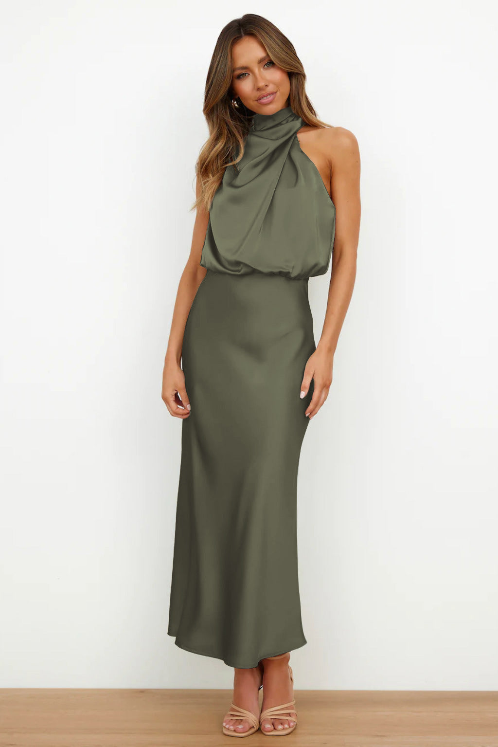 Abito da Sera Donna Elegante con Scollo Halter