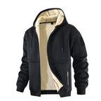 Giacca Uomo in Pile con Cappuccio e Fodera Sherpa – Calore e Comfort Invernale