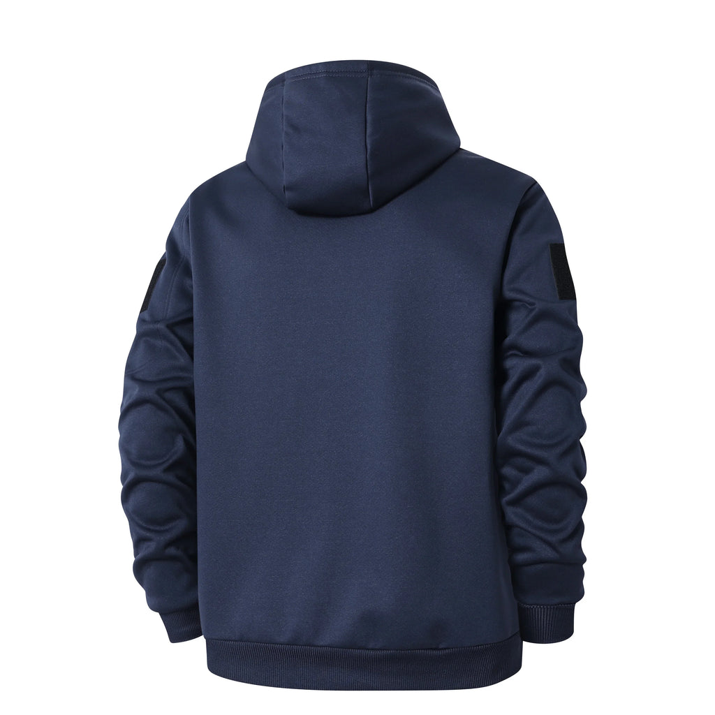 Giacca Uomo in Pile con Cappuccio e Fodera Sherpa – Calore e Comfort Invernale