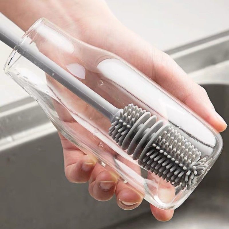Silicone Dish Brush | Ideal for Cleaning Bottles, Wine Glasses, Vases, and More
