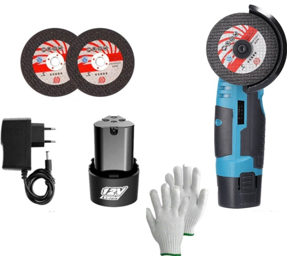 Smerigliatrice Angolare Senza Fili Efficace – Smerigliatrice Portatile da 800W con 19500 RPM e Dischi Extra | Strumento Multifunzionale Compatto per Taglio e Smerigliatura Fai da Te