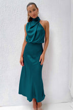 Abito da Sera Donna Elegante con Scollo Halter