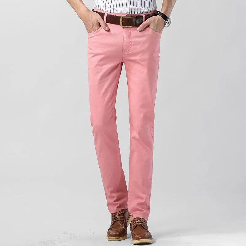 Pantalon chino pour homme en coton stretch – coupe droite élégante et respirante