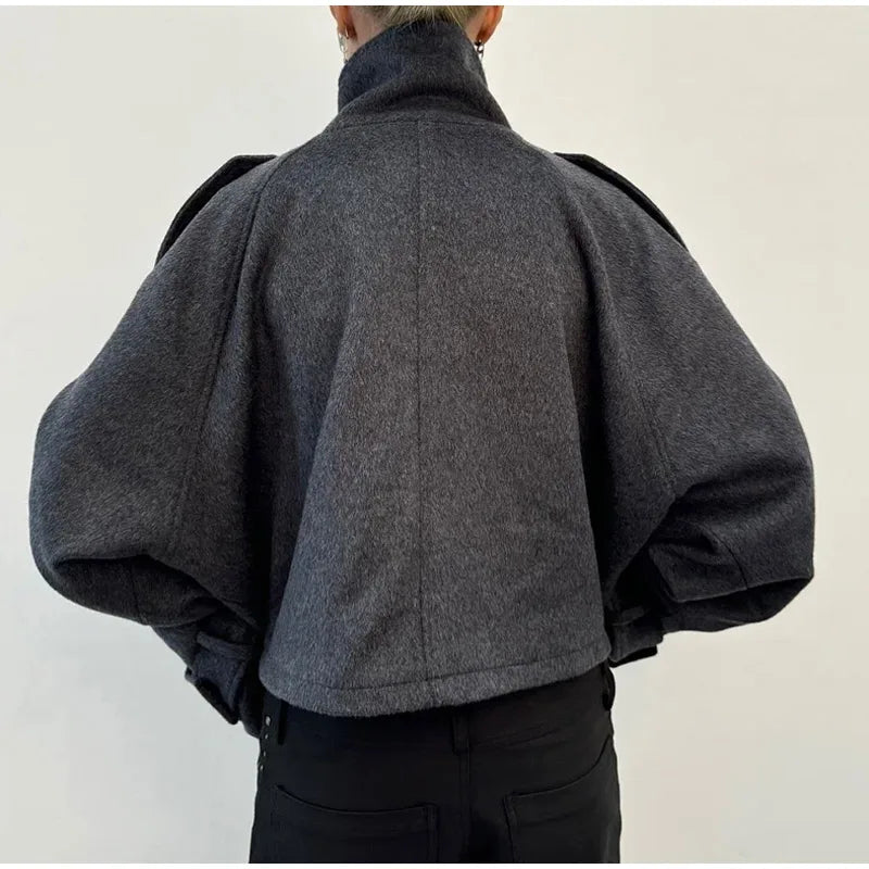Giacca Invernale Donna Oversize con Collo Alto