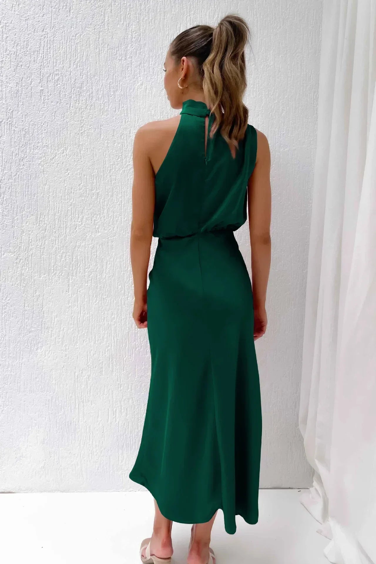 Abito da Sera Donna Elegante con Scollo Halter