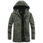 Parka d’hiver pour homme avec capuche et intérieur en polaire – veste coupe-vent chaude et résistante