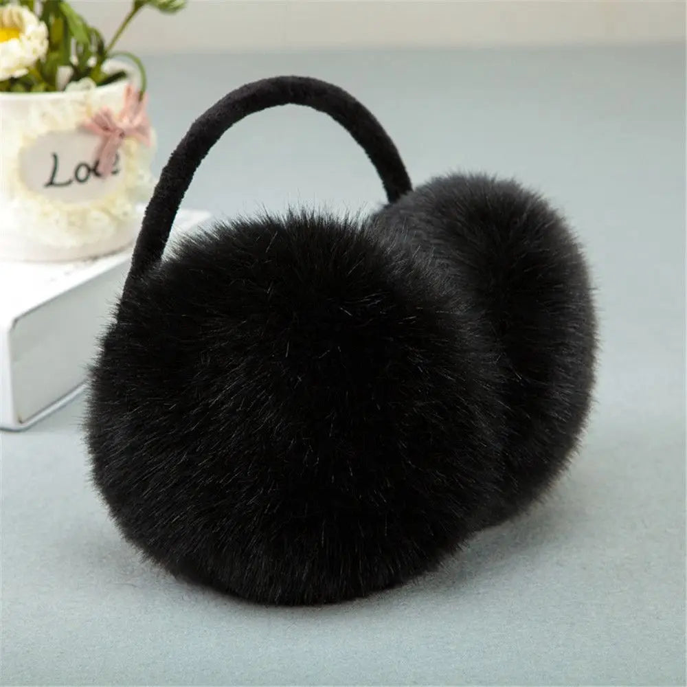 Orejeras de mujer de peluche acolchado