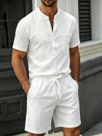 Completo Elegante in Cotone e Lino da Uomo – Freschezza, Comfort e Stile Estivo