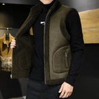 Chaleco de hombre reversible de forro polar sherpa con cremallera – Calidez y comodidad invernal