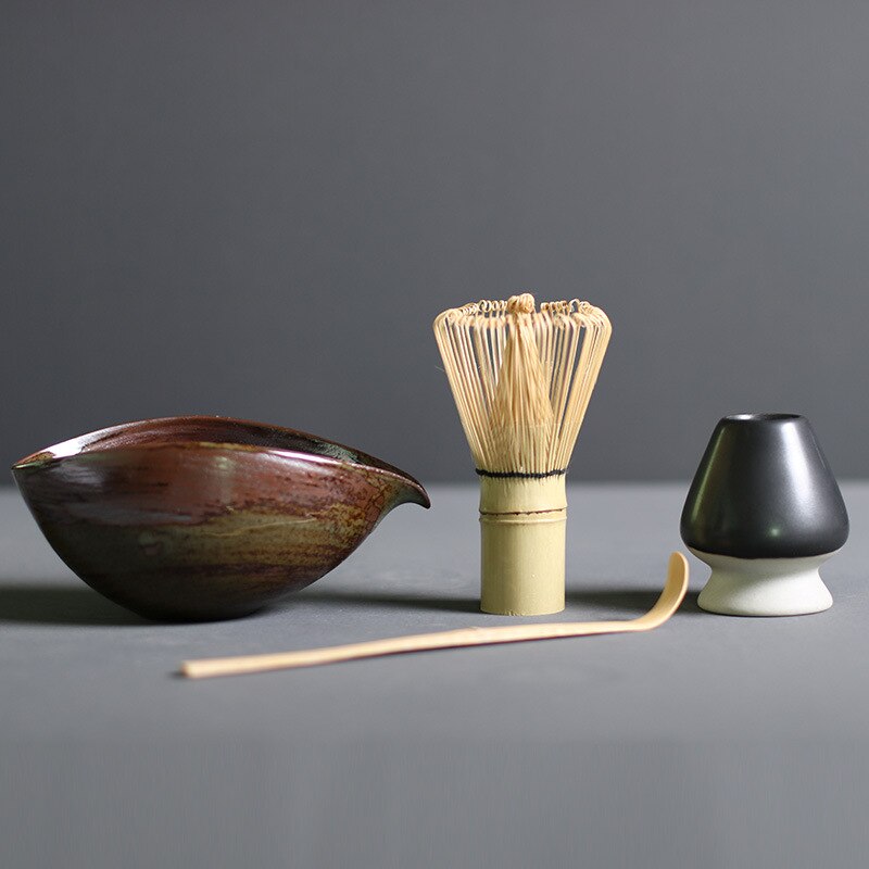 Set di Matcha 4 Pezzi | Bambù e Ceramica Premium