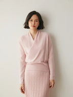 Pull femme croisé sur le devant – Élégant, ajusté et à manches longues