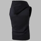 Gilet Uomo con Cappuccio e Zip – Felpa Smanicata Leggera e Casual