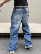 Jean baggy homme à jambe large - denim streetwear imprimé