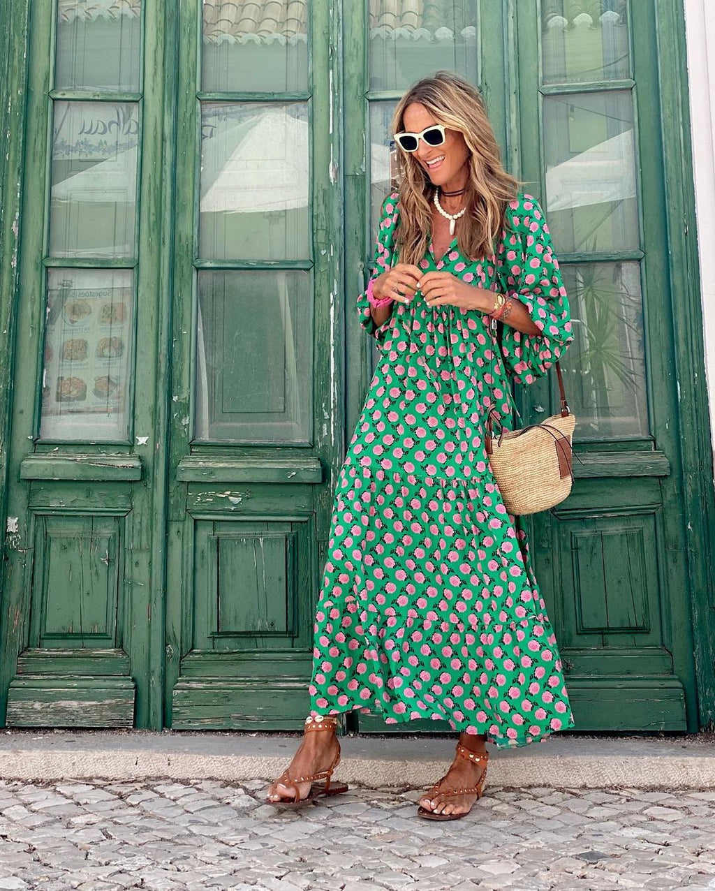 Abito Boho con Scollo a V ANFINITE Ausonia
