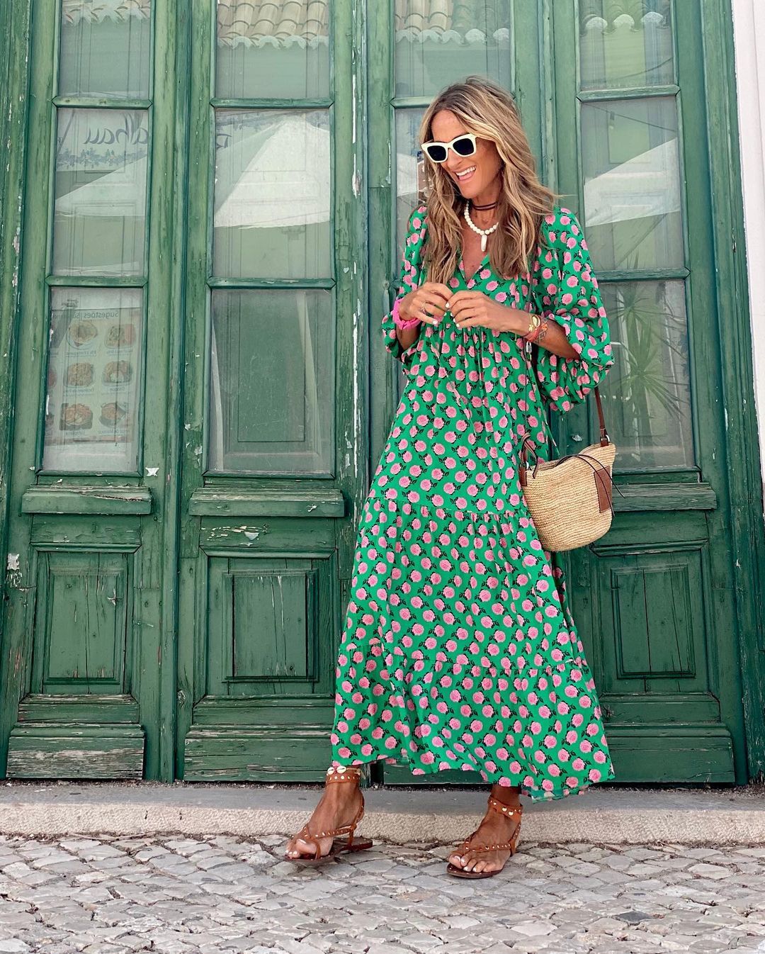 Abito Boho con Scollo a V ANFINITE Ausonia